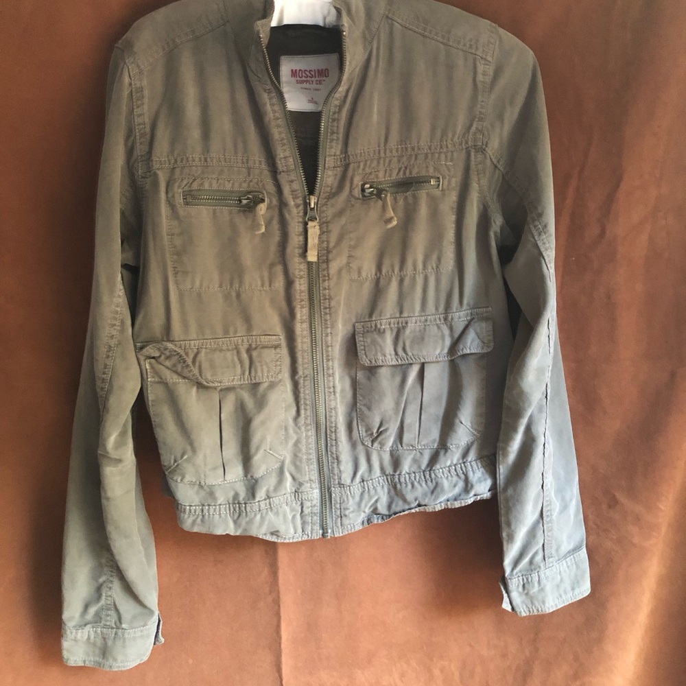 Mossimo Supply Co. Women's Sage Green Utility Jacket with Zip Pockets